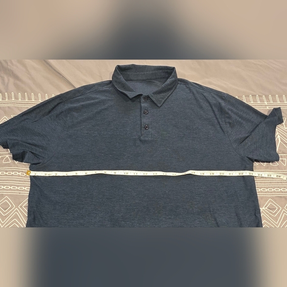 Vuori Men's Heathered Blue Polo Size XL - Picture 4 of 7